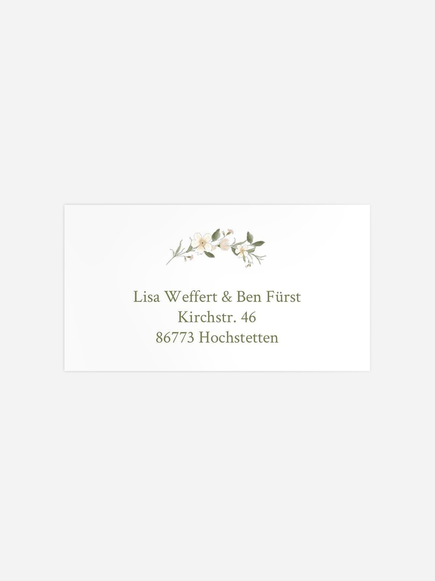 Empfängeraufkleber Hochzeit Floral Charm