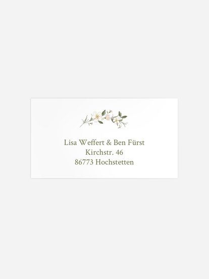 Empfängeraufkleber Hochzeit Floral Charm
