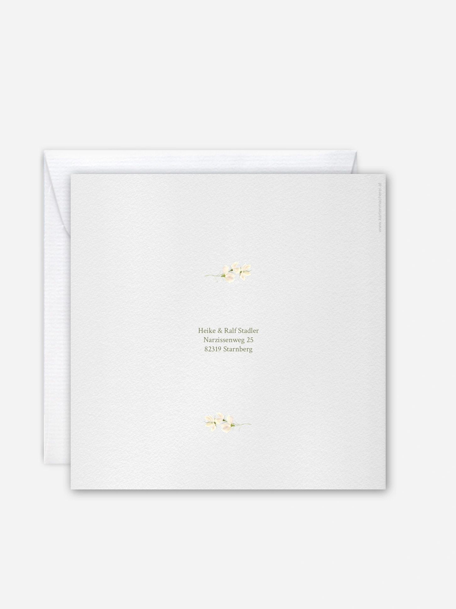 Einladung zur Silberhochzeit Floral Charm