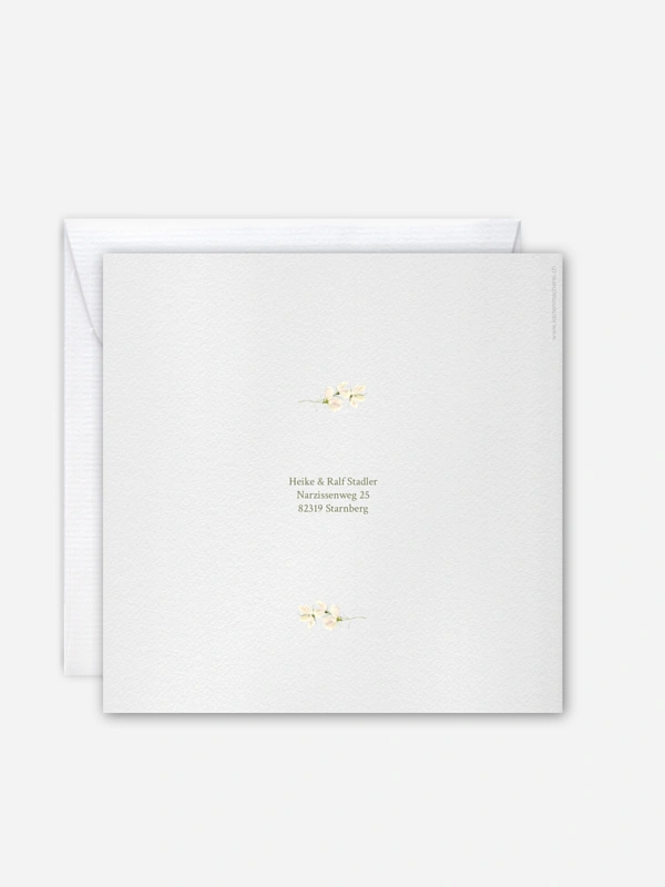 Einladung zur Silberhochzeit Floral Charm