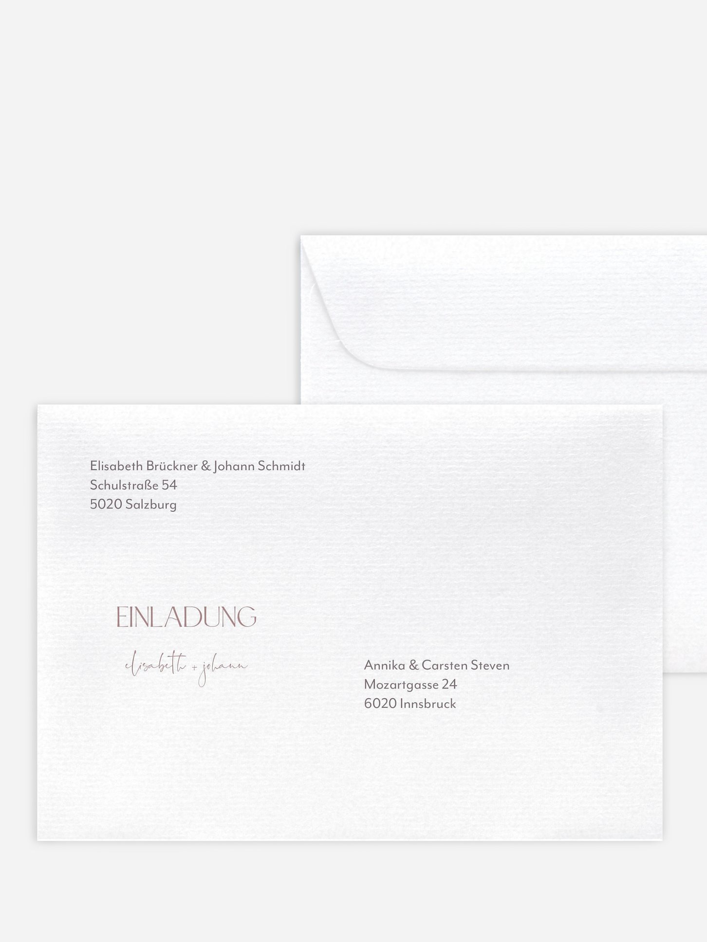 Bedruckter Briefumschlag Hochzeit Simple Match