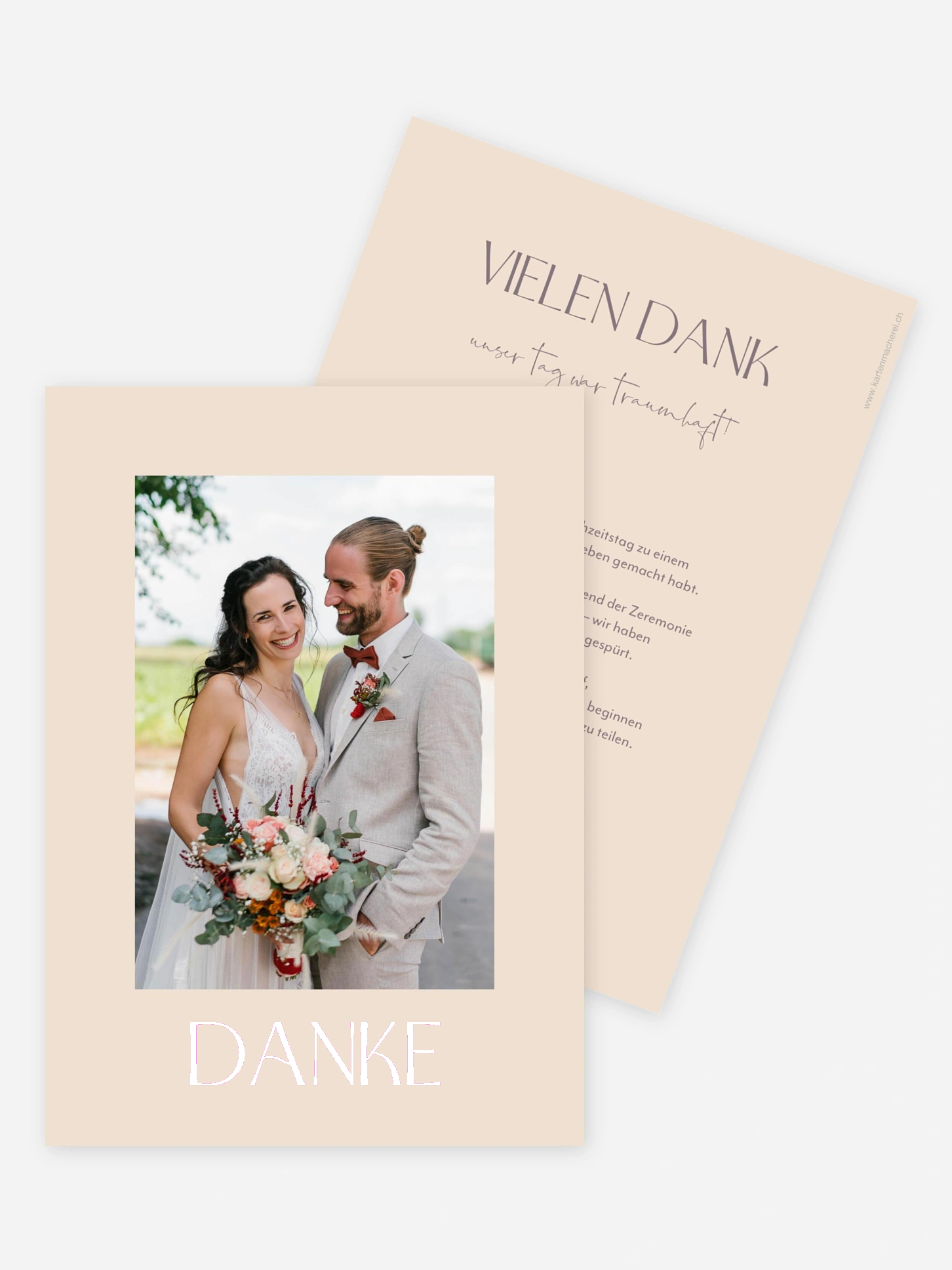 Dankeskarte Hochzeit Simple Match