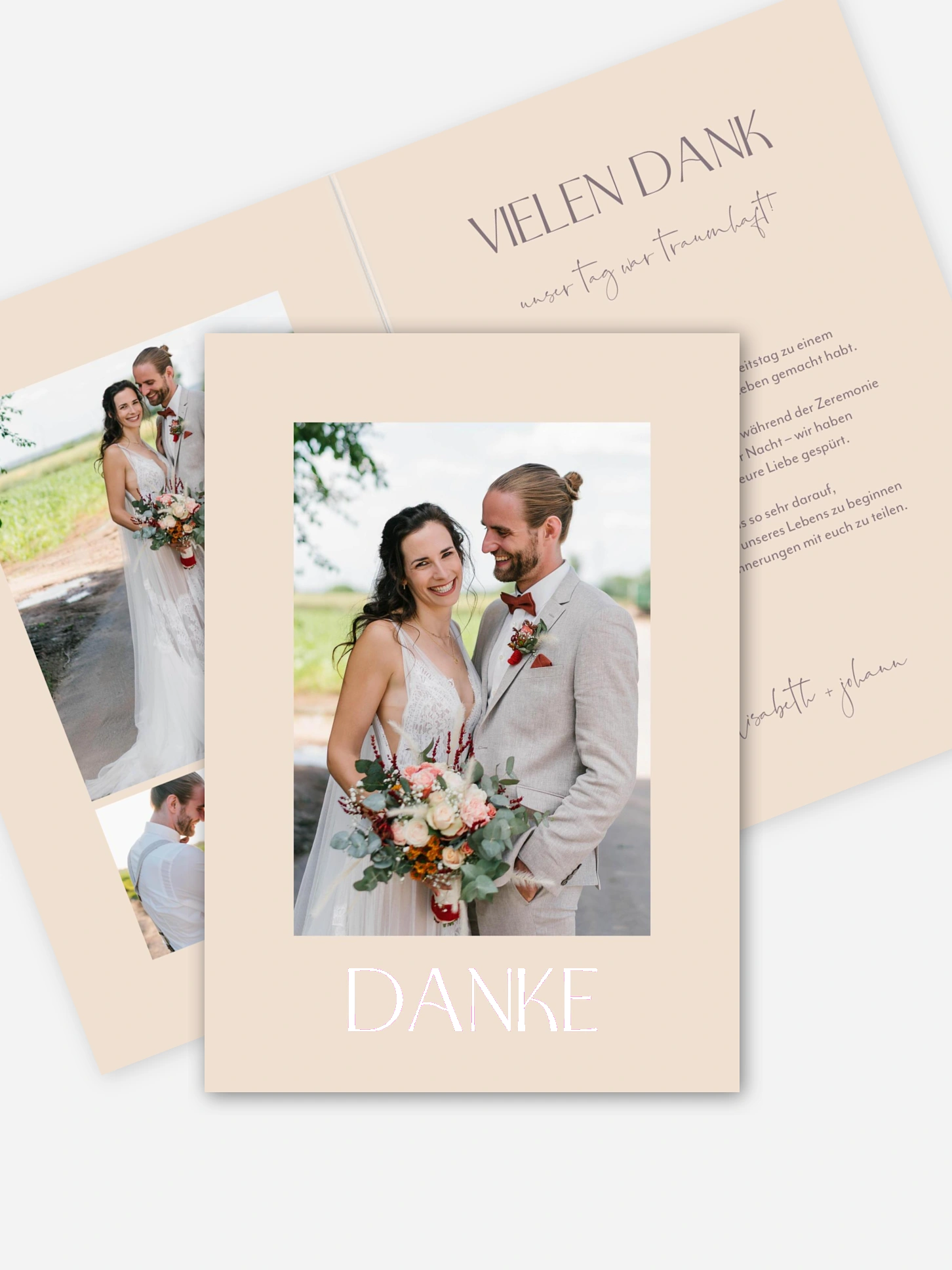 Dankeskarte Hochzeit Simple Match