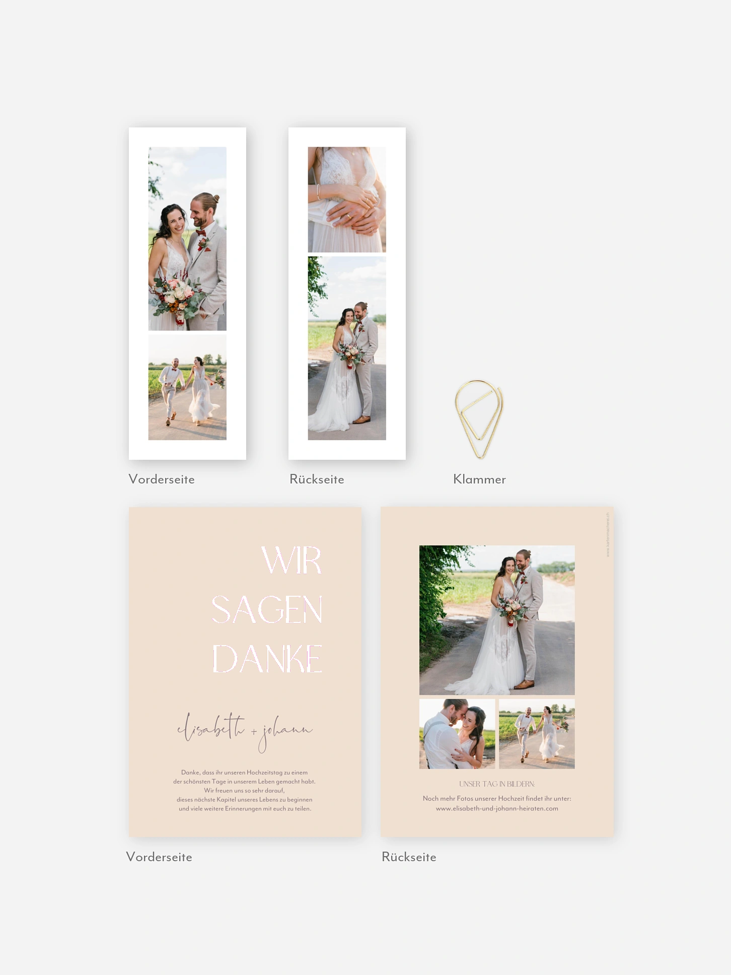 Dankeskarte Hochzeit Simple Match