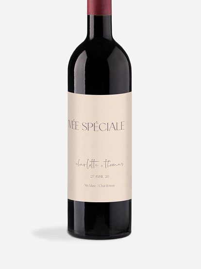 Étiquette bouteille Simple Match