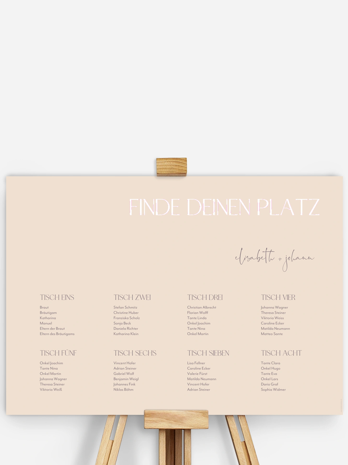 Sitzplan Plakat Simple Match