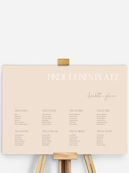 Sitzplan Plakat Simple Match