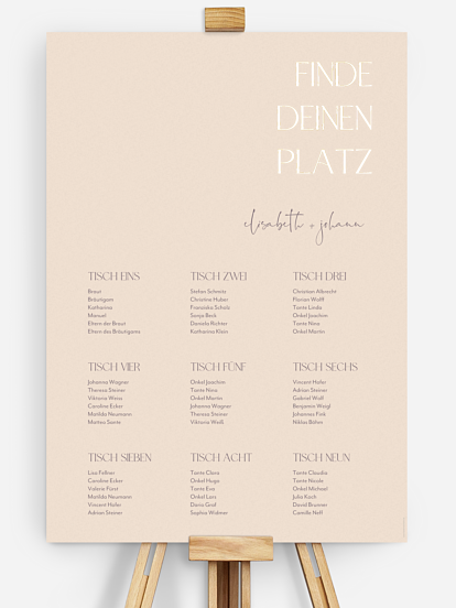 Sitzplan Plakat Simple Match