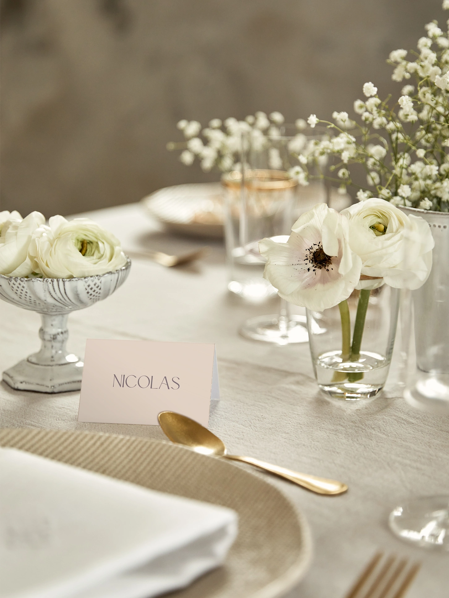 Tischkarte Hochzeit Simple Match