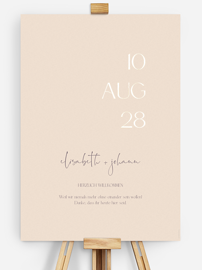 Willkommensschild Simple Match