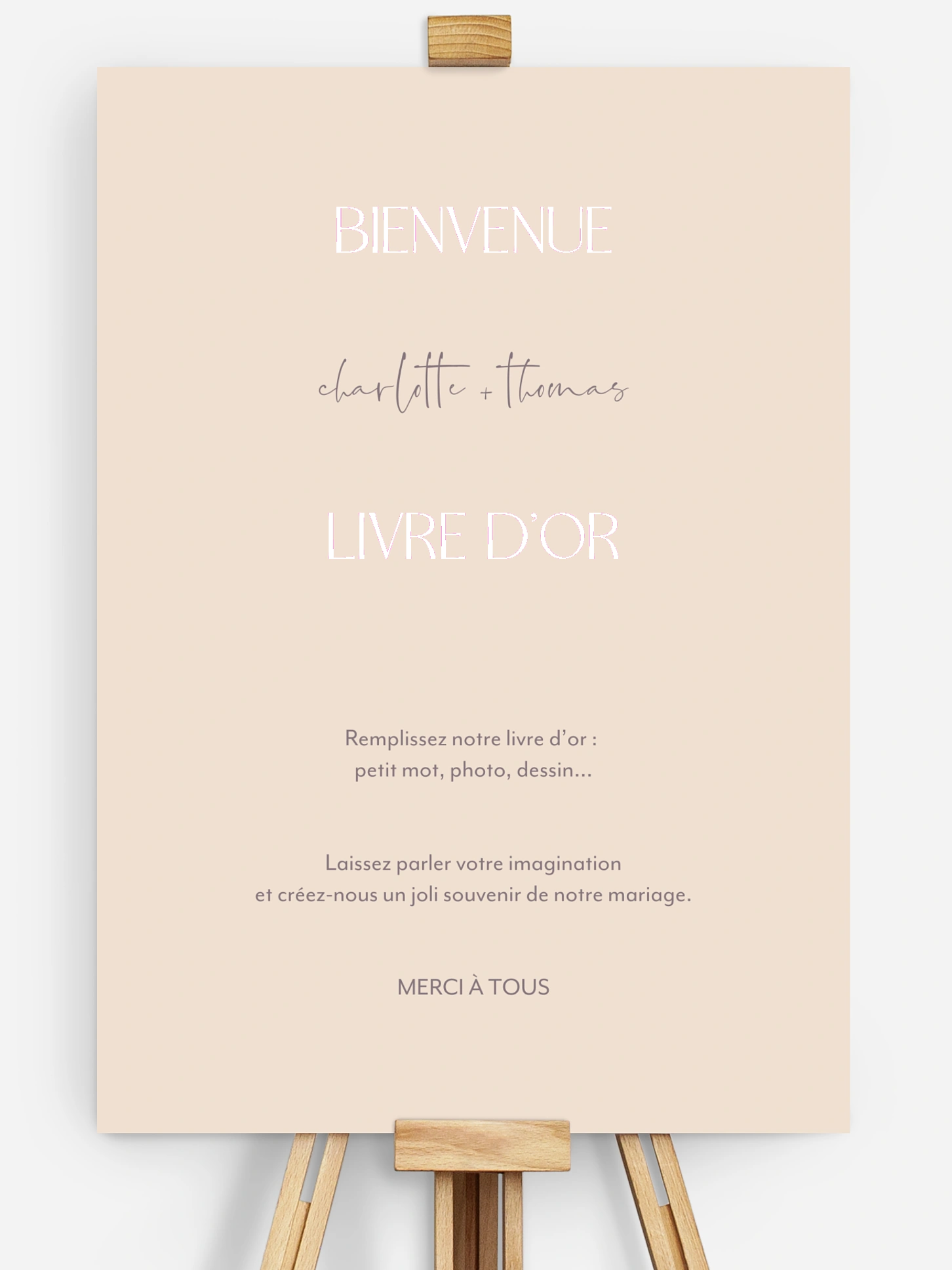 Affiche livre d'or mariage Simple Match