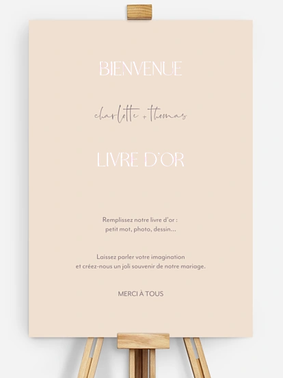 Affiche livre d'or mariage Simple Match