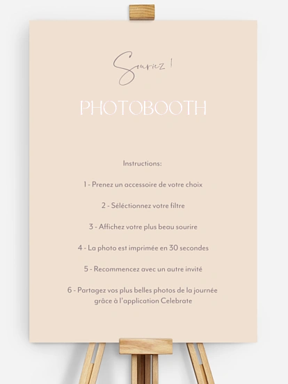Affiche photobooth mariage Simple Match