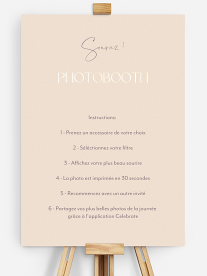 Affiche photobooth mariage Simple Match