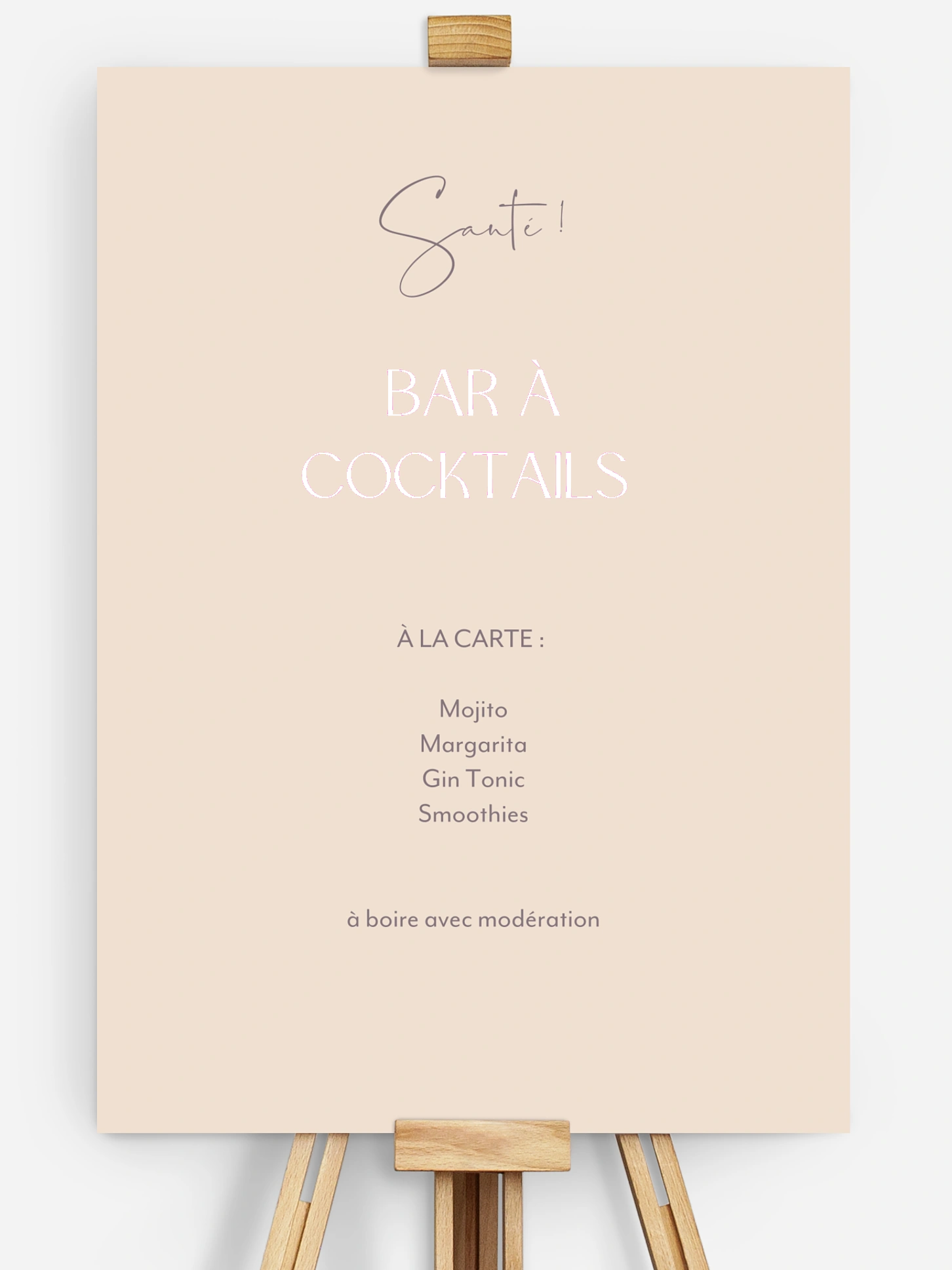 Affiche cocktail Simple Match