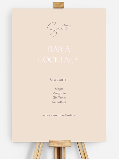 Affiche cocktail Simple Match