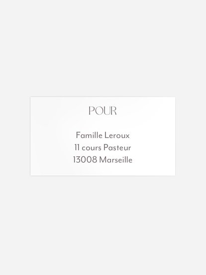 Étiquette destinataire mariage Simple Match