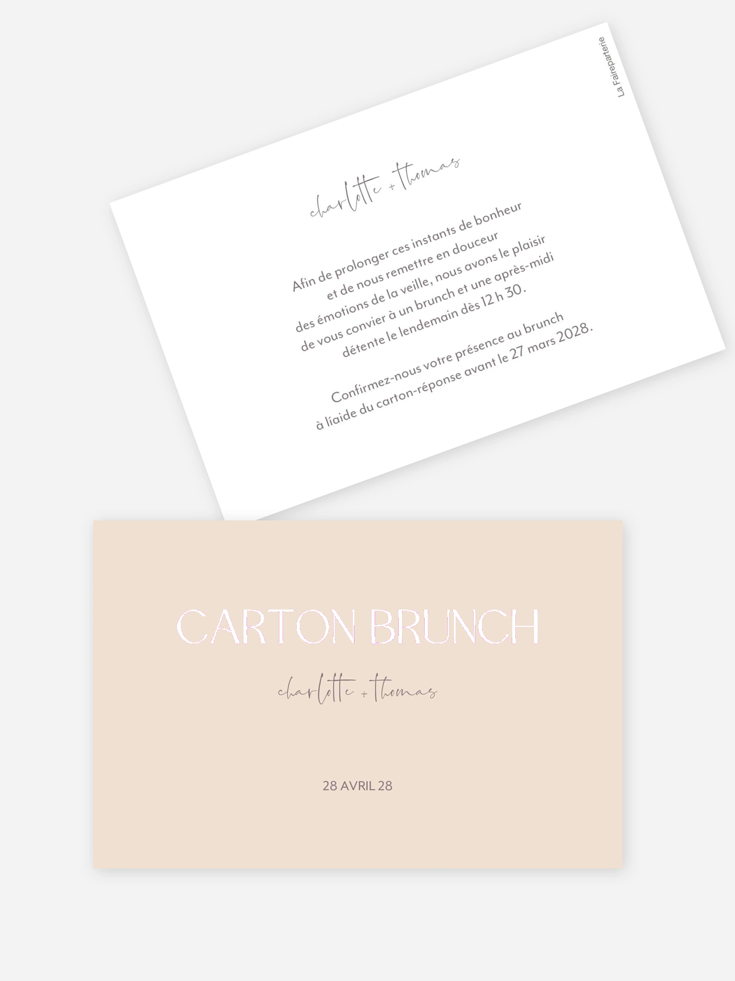 Carte brunch Simple Match
