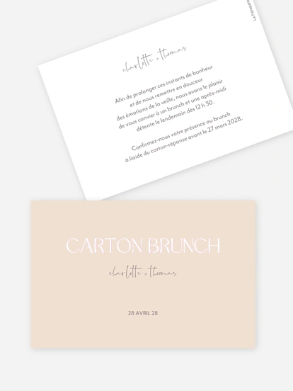 Carte brunch Simple Match