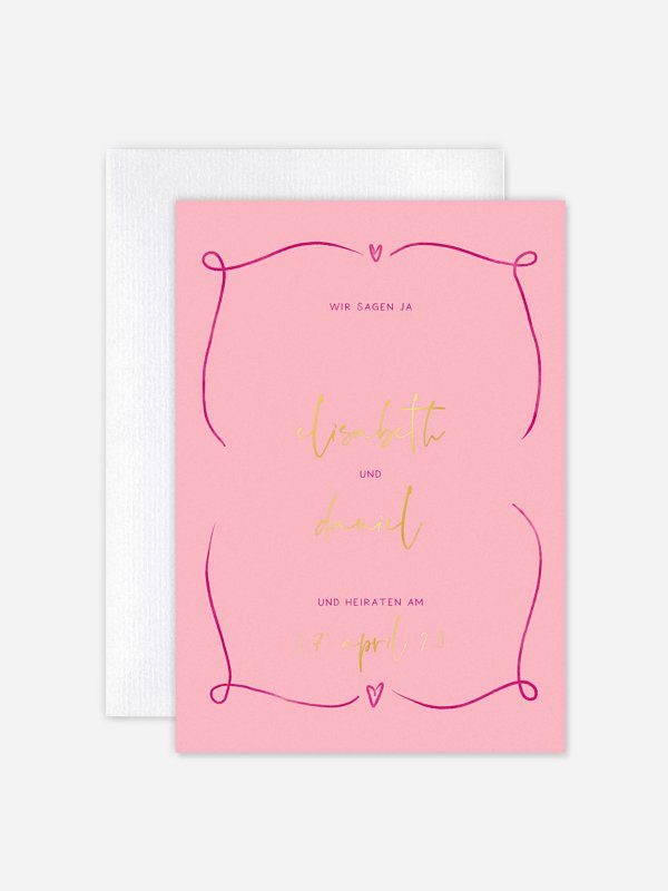Hochzeitseinladung Zarte Harmonie