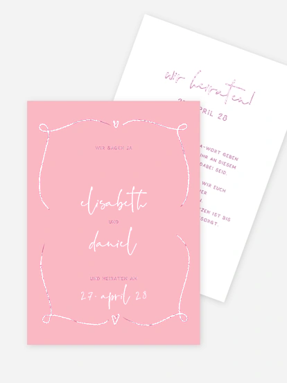 Hochzeitseinladung Zarte Harmonie