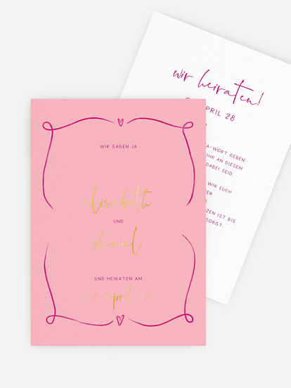 Hochzeitseinladung Zarte Harmonie