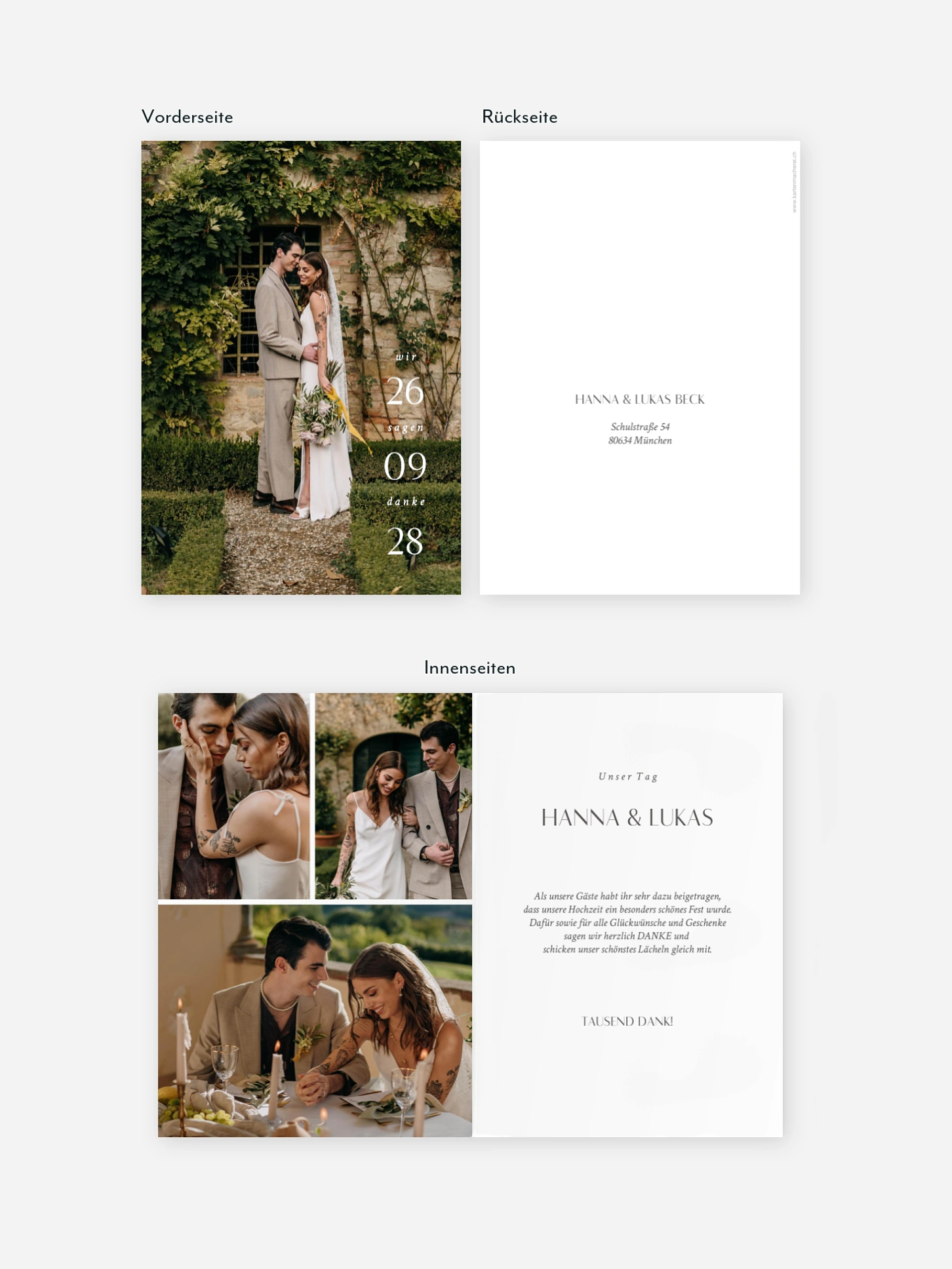 Dankeskarte Hochzeit Like A Movie