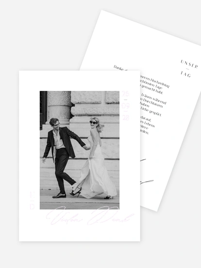 Dankeskarte Hochzeit Unvergesslich