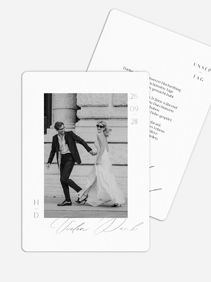 Dankeskarte Hochzeit Unvergesslich