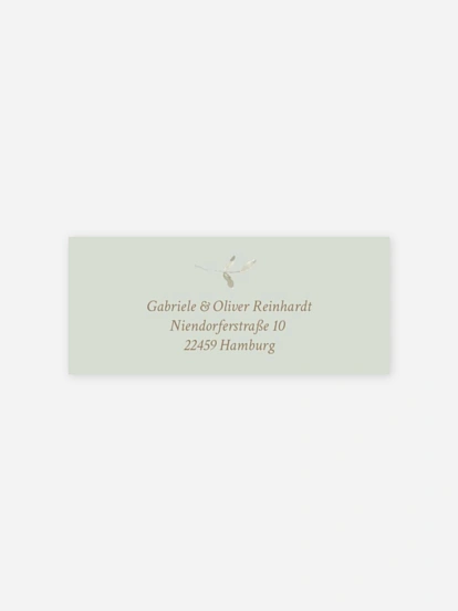 Absenderaufkleber Silberhochzeit Love in Bloom