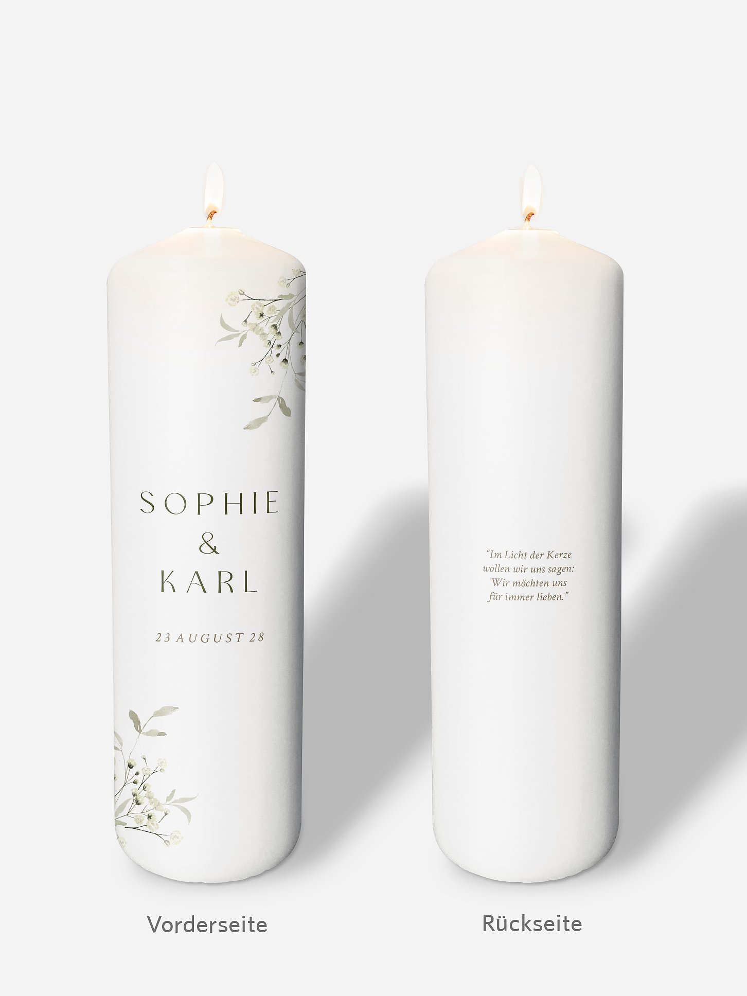 Hochzeitskerze Love in Bloom