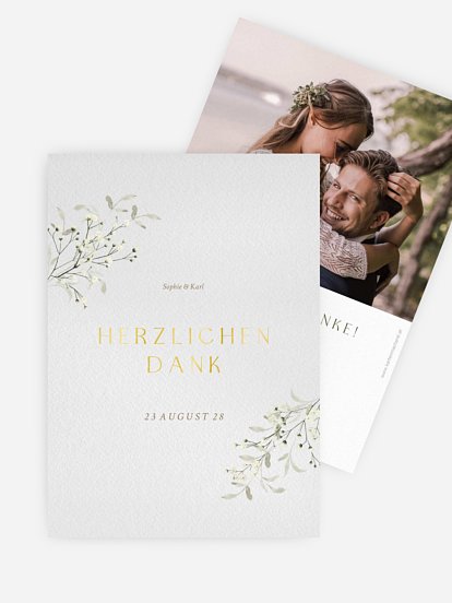 Dankeskarte Hochzeit Love in Bloom