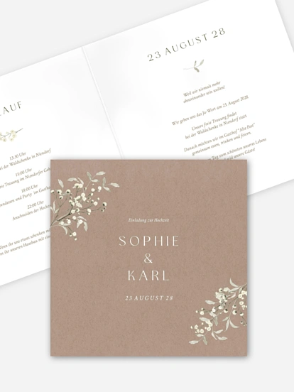 Hochzeitseinladung Love in Bloom