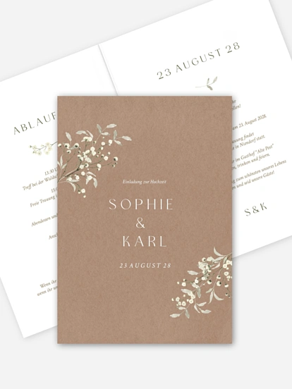 Hochzeitseinladung Love in Bloom