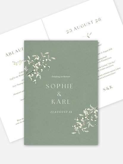 Hochzeitseinladung Love in Bloom