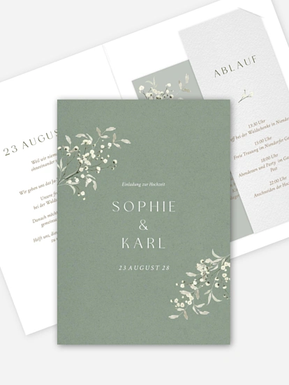 Hochzeitseinladung Love in Bloom