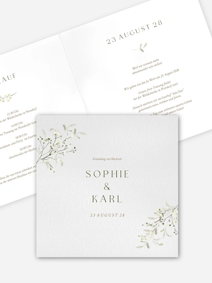 Hochzeitseinladung Love in Bloom