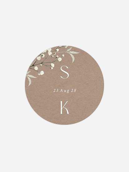 Geschenkaufkleber Hochzeit Love in Bloom