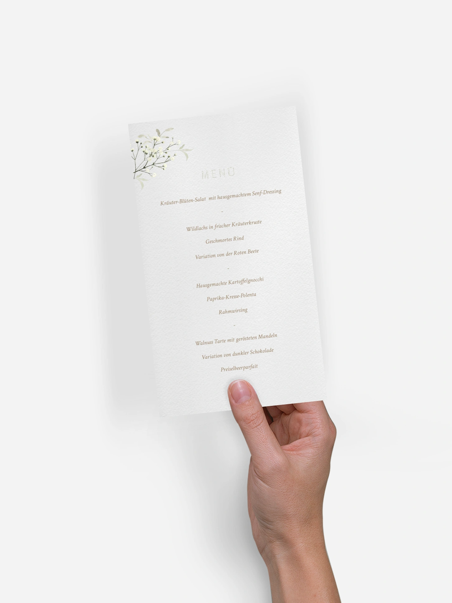 Menükarte Hochzeit Love in Bloom