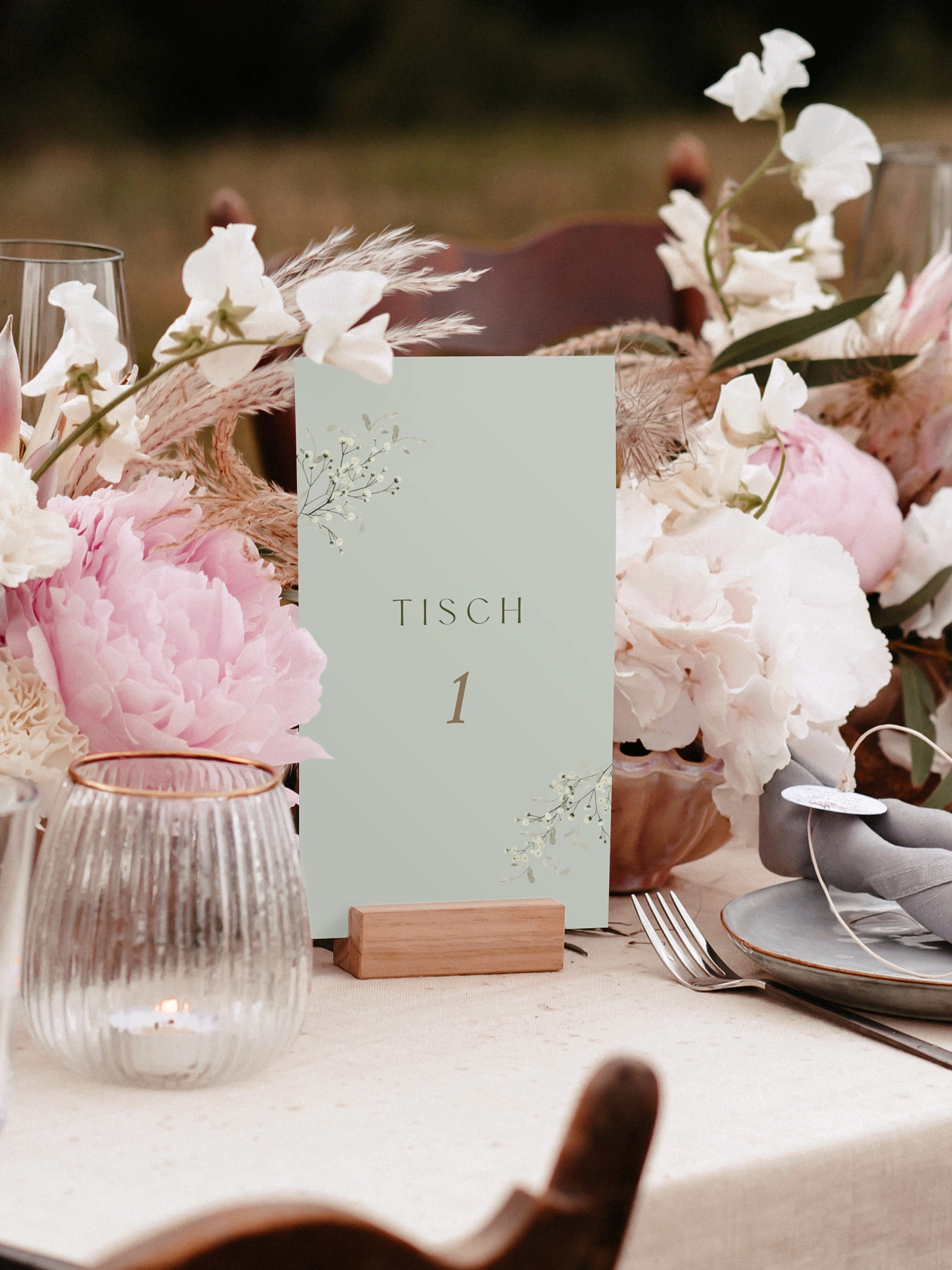 Tischnummer Love in Bloom