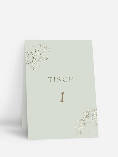 Tischnummer Love in Bloom