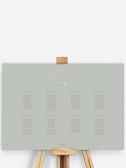 Sitzplan Plakat Love in Bloom