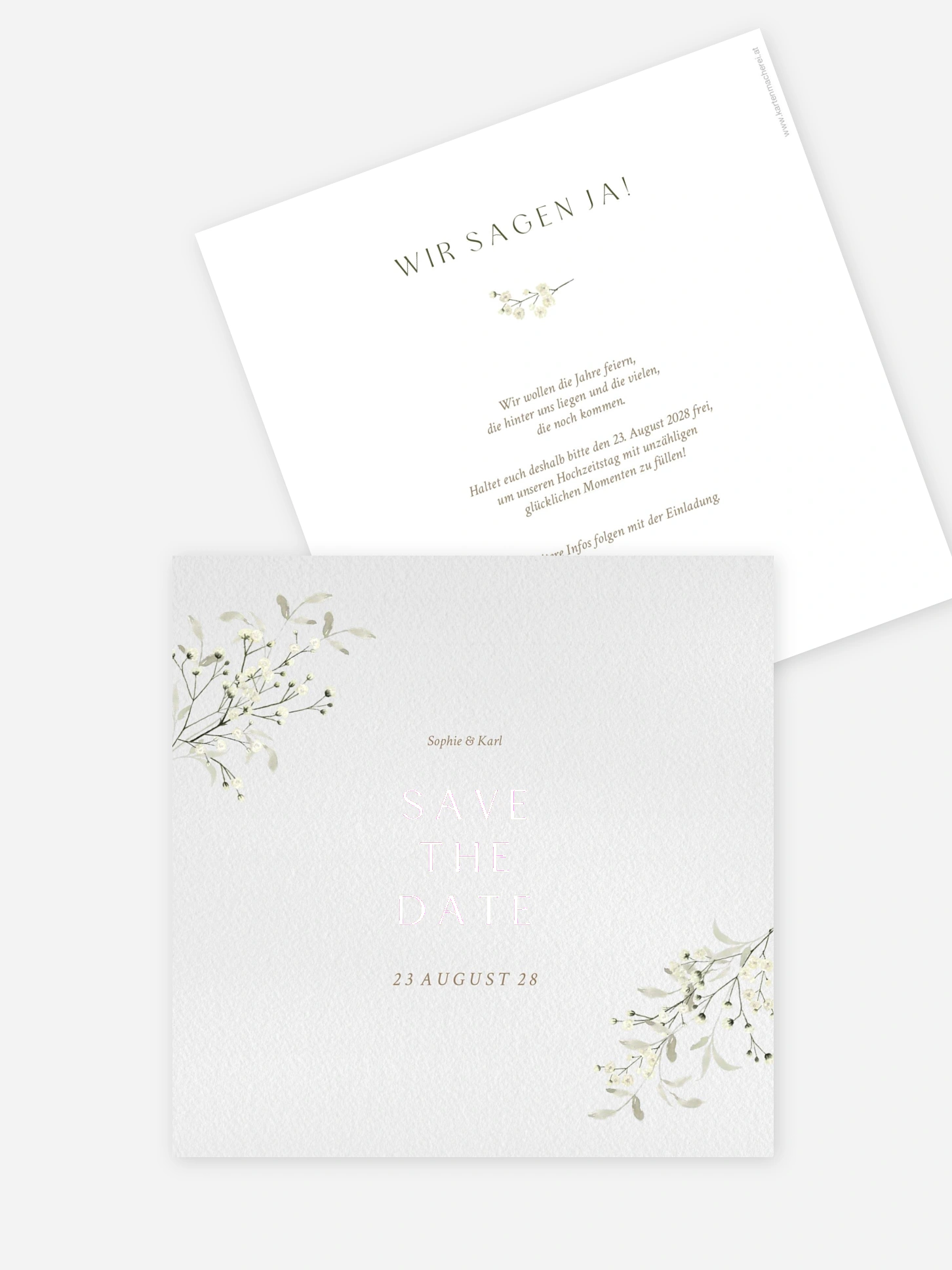 Save-the-Date Karte Love in Bloom