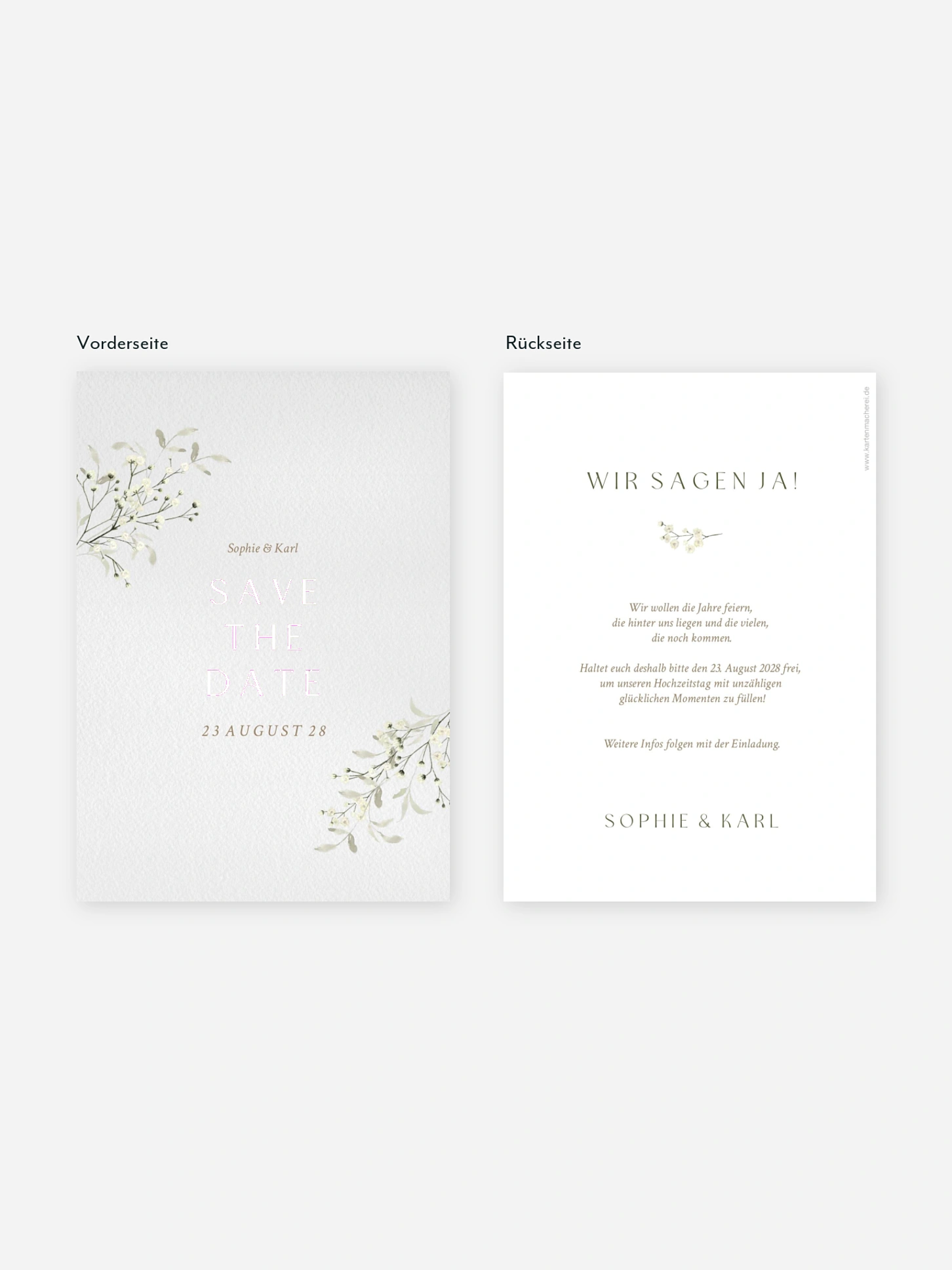 Save-the-Date Karte Love in Bloom
