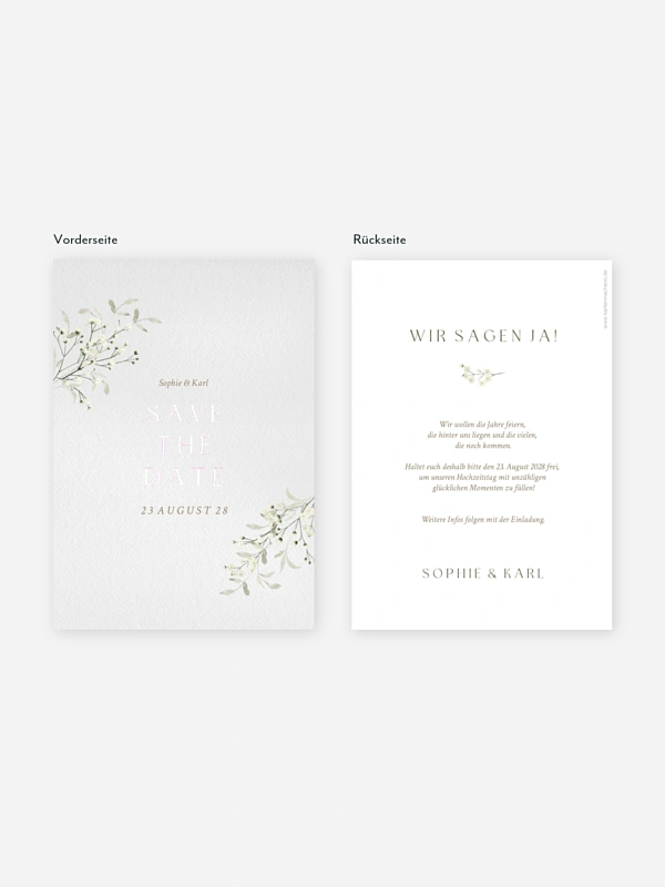 Save-the-Date Karte Love in Bloom