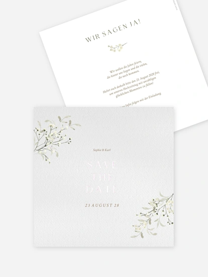 Save-the-Date Karte Love in Bloom