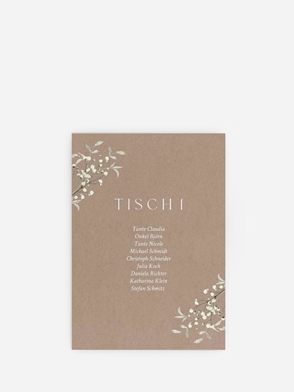 Sitzplan Kreativ Love in Bloom