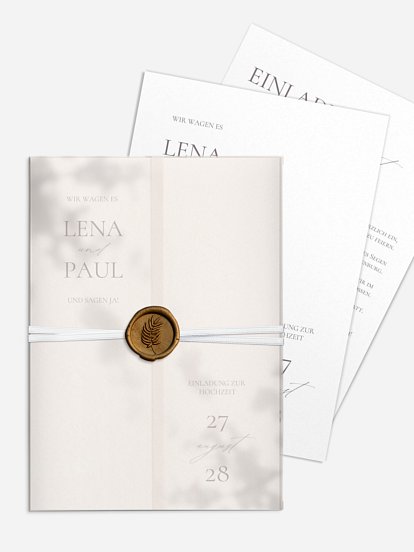 Hochzeitseinladung Komorebi