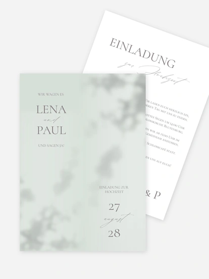 Hochzeitseinladung Komorebi