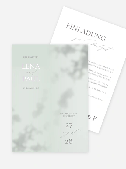 Hochzeitseinladung Komorebi